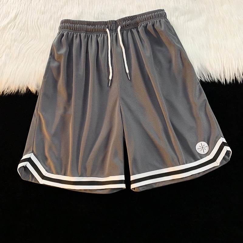 Summer Outer Wear Basketball Sports Shorts Men's Thin Casual Quick-drying Ice Silk Pants Loose All-match Five-point Pants Men's - Price Value Store