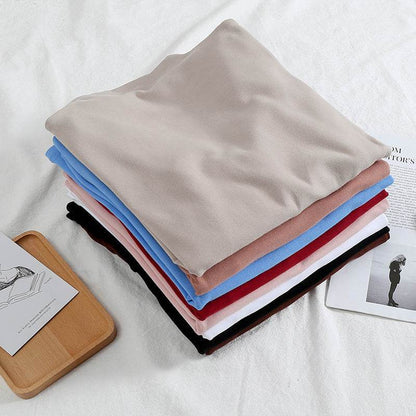 A velvet long-sleeved T-shirt as a base layer for women in solid colors - Price Value Store