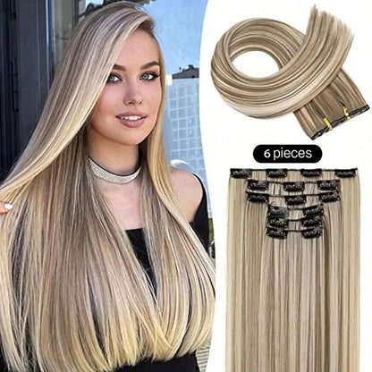 Long straight black hair wig for women