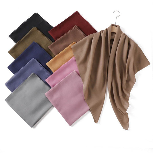 High-Quality Polyester Square Scarf Hijab Shawl - Price Value Store