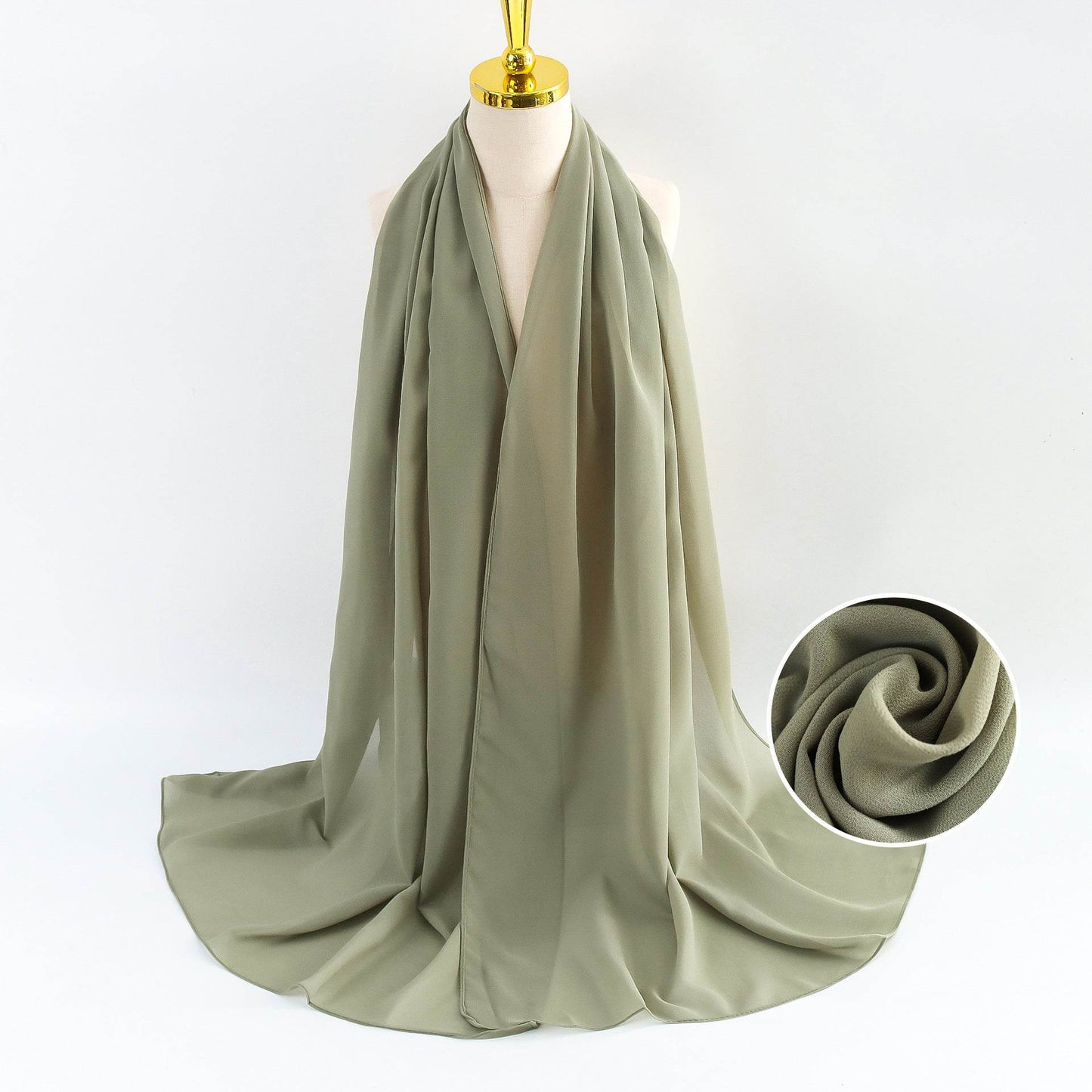 Elegant Pearl Chiffon Scarf for Women - Price Value Store