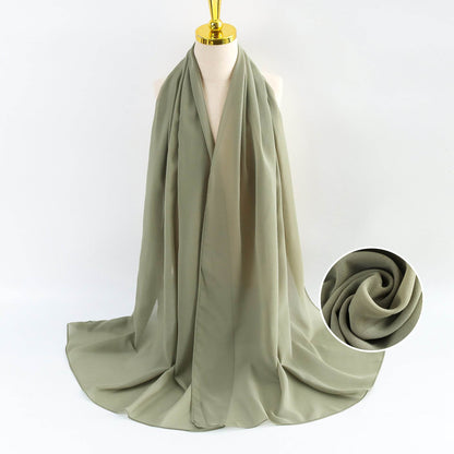 Elegant Pearl Chiffon Scarf for Women - Price Value Store