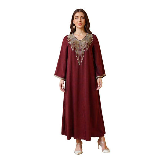 Embroidered Beaded Dubai Women's Dress - Price Value Store