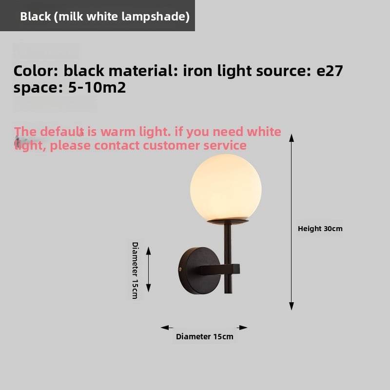 Light Luxury Living Room Electroplated Bedroom Bedside Wall Lamp Modern Creative Sofa Iron Decorative Pendant Background Wall Wall Lamp - Price Value Store