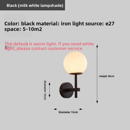 Light Luxury Living Room Electroplated Bedroom Bedside Wall Lamp Modern Creative Sofa Iron Decorative Pendant Background Wall Wall Lamp - Price Value Store
