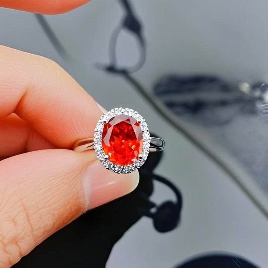 Adjustable Oval Zircon Ring in Rose Gold and Platinum - Price Value Store