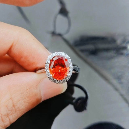 Adjustable Oval Zircon Ring in Rose Gold and Platinum - Price Value Store