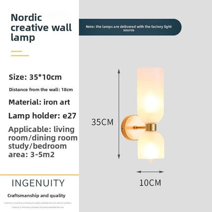 Nordic post-modern wall lamp retro wall lamp up and down lighting bedside lamp bed and breakfast hotel personalized wall lamp - Price Value Store