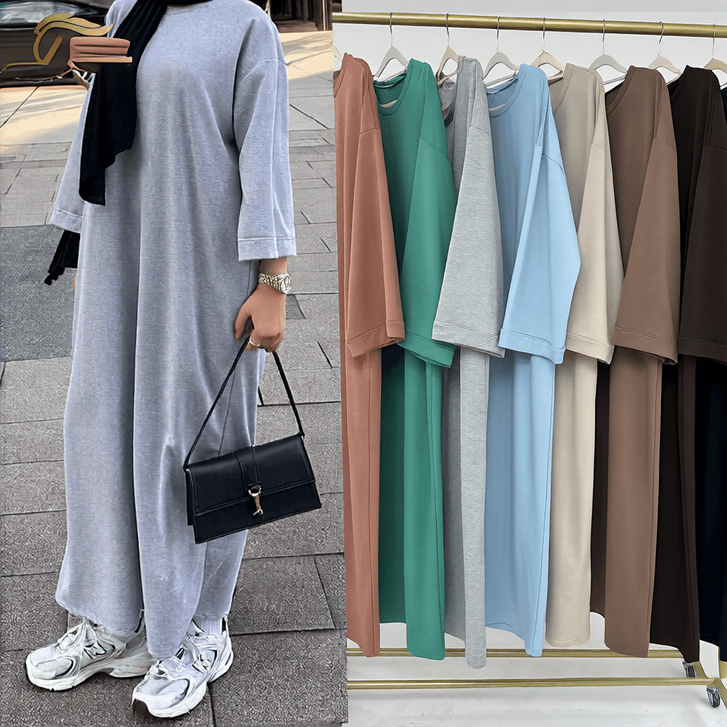 Solid-color hoodie dress - Price Value Store