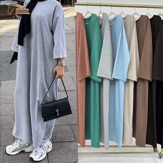 Solid-color hoodie dress - Price Value Store