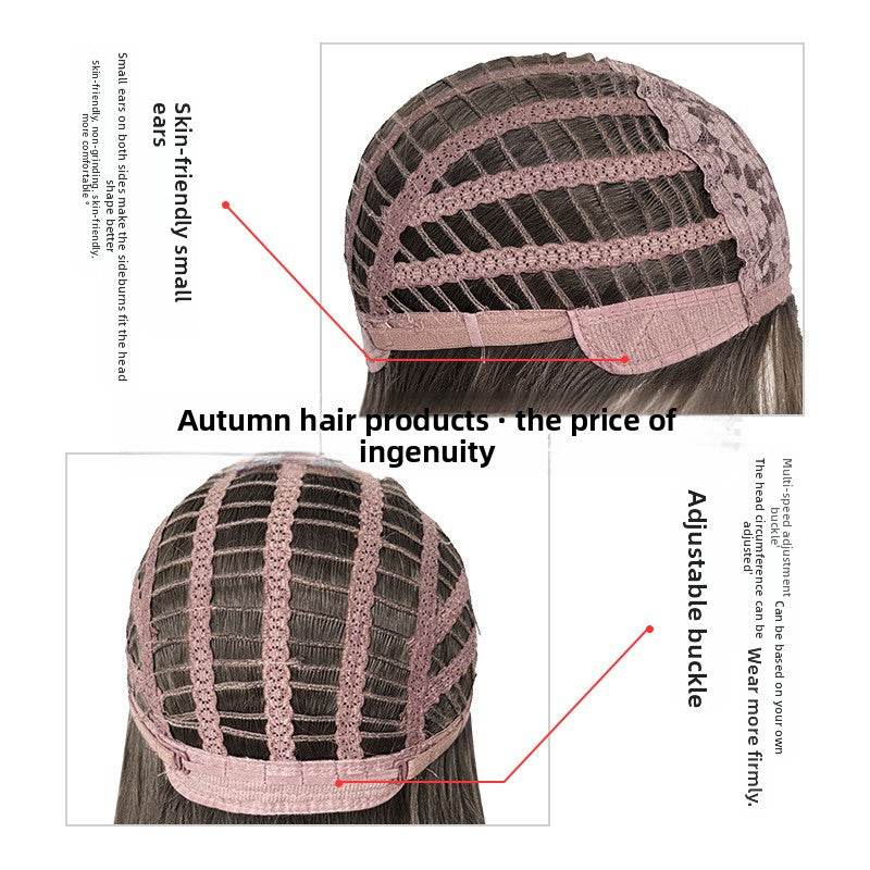 Long curly hair with bangs and a full wig - Price Value Store