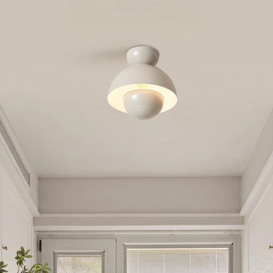 Nordic flower bud ceiling lamp modern minimalist entrance corridor aisle lamp cream style cloakroom balcony lamp - Price Value Store