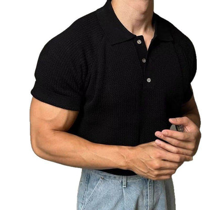 Men's breathable honeycomb-patterned short sleeved top - Price Value Store