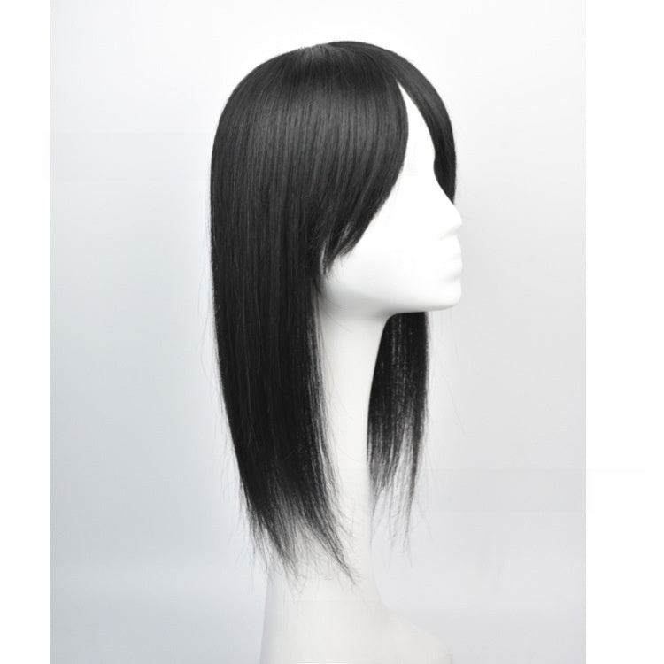 Real hair reissue piece hand-woven head-spinning long wig