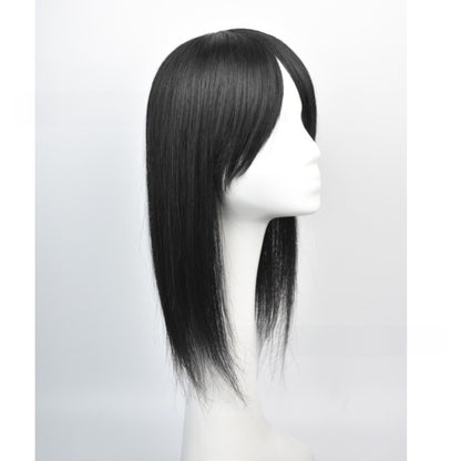 Real hair reissue piece hand-woven head-spinning long wig
