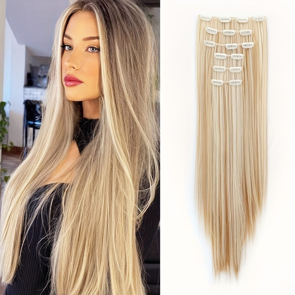 Fashion long straight hair wig piece