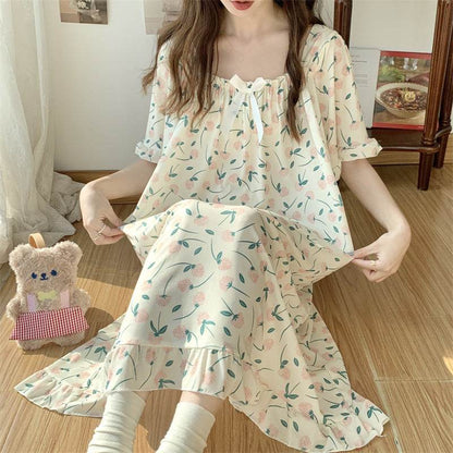 Plus-size ice silk nightgown - Price Value Store