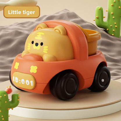 Inertia Cartoon Animal Engineering Vehicle Toy Set for Kids - Price Value Store