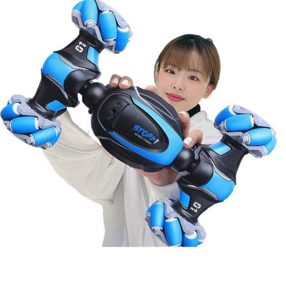 Gesture Induction Deformation Remote Control Car Children's Toy Twisted Four-wheel Drive Climbing Racing Car Boy Charged Electric Off-road Vehicle - Price Value Store