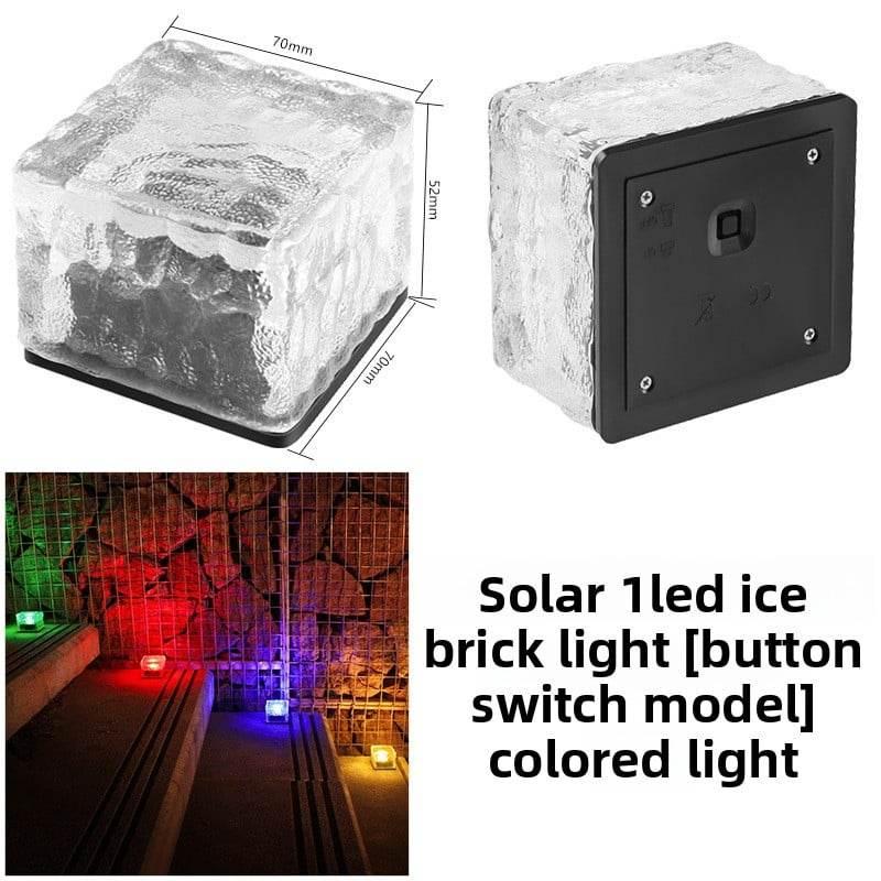 Solar-Powered Outdoor Ice Brick Lamp - Price Value Store