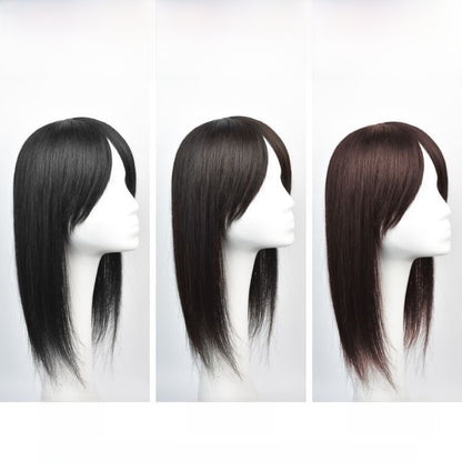 Real hair reissue piece hand-woven head-spinning long wig
