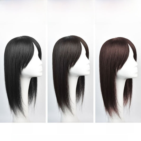 Real hair reissue piece hand-woven head-spinning long wig