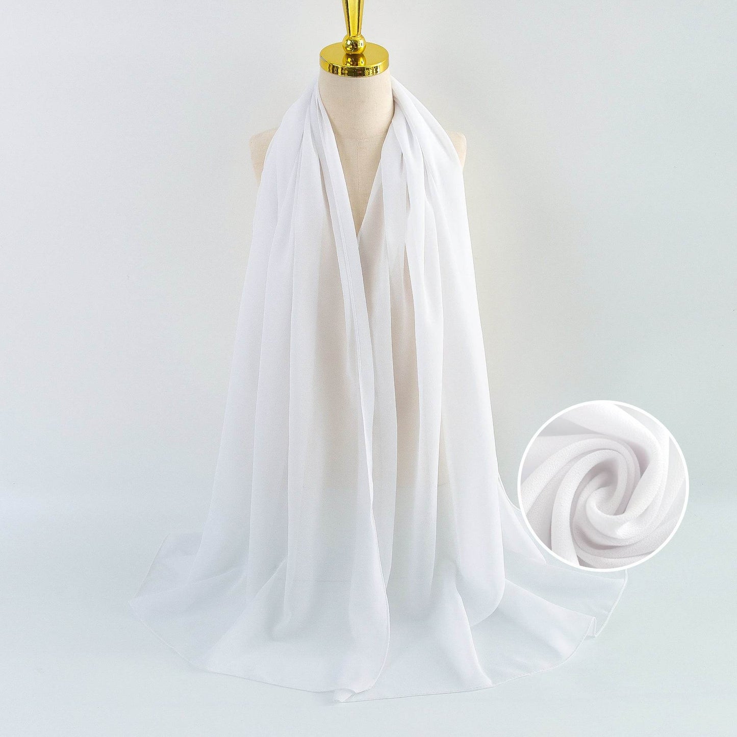 Elegant Pearl Chiffon Scarf for Women - Price Value Store