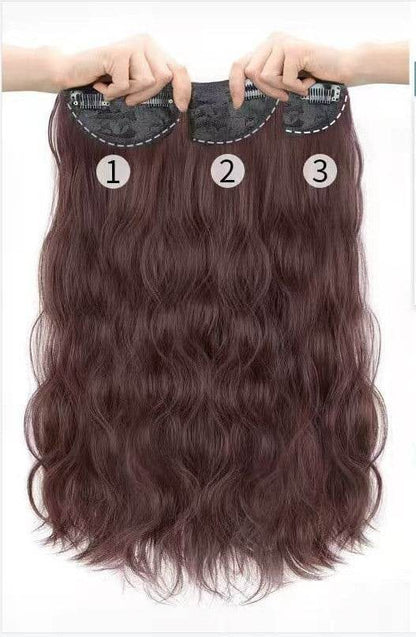 3-Piece Seamless Invisible Long Curly Hair Extensions for Women - Price Value Store