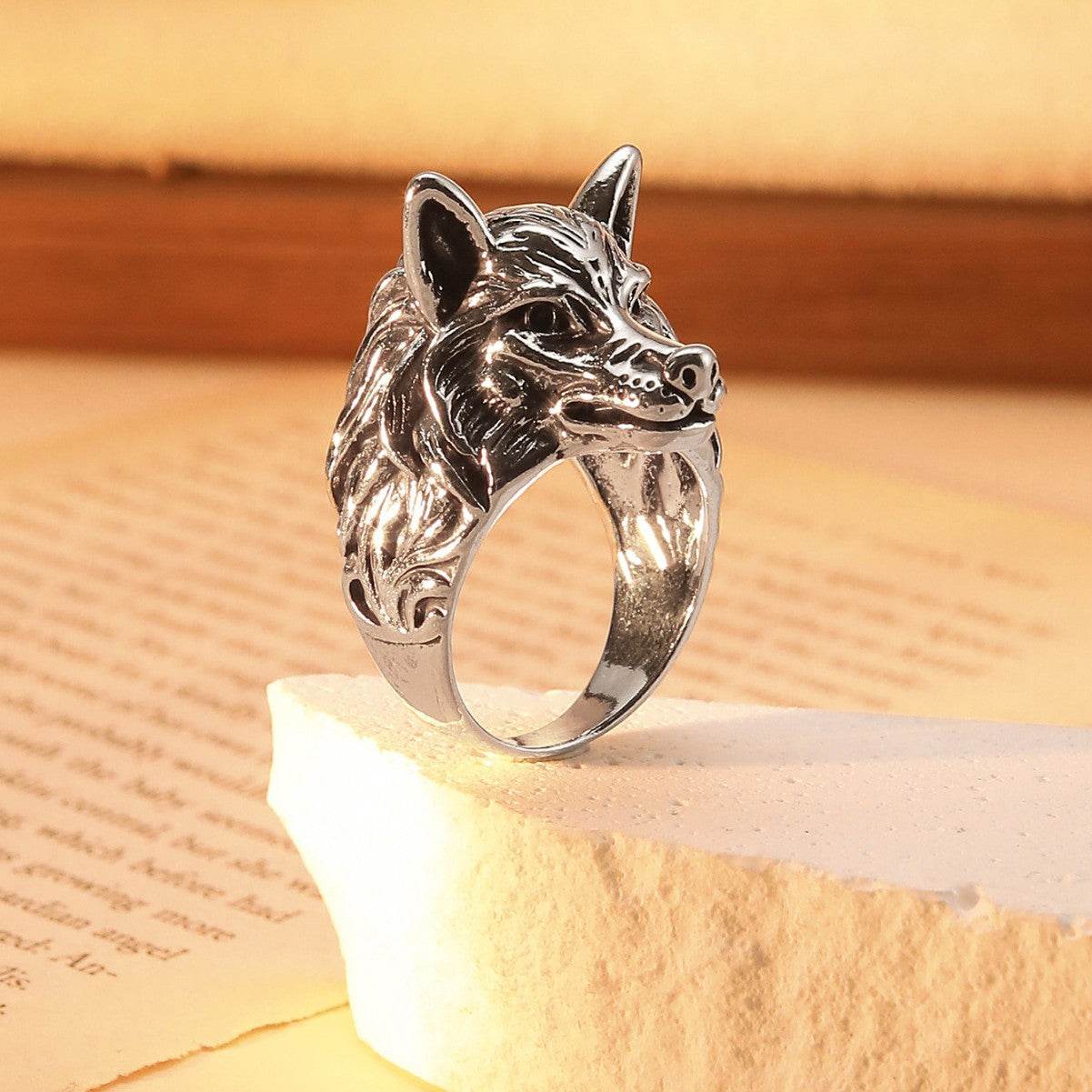 Retro Wolf Head Ring - Price Value Store
