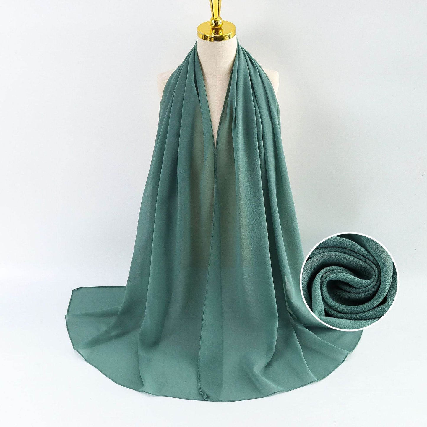 Elegant Pearl Chiffon Scarf for Women - Price Value Store