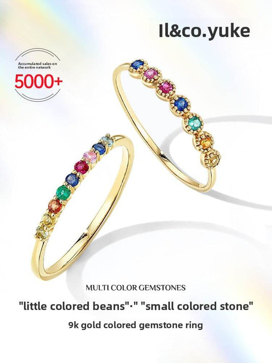 Rainbow gemstone ring - Price Value Store