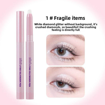 Pearlescent horizontal silkworm pen - Price Value Store