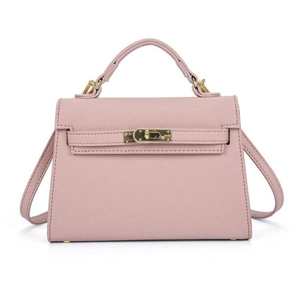 Texture Lock Portable Small Square Bag Women's 2022 New All-match Classic Shoulder Bag PU Fashion Kelly Bag - Price Value Store