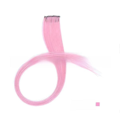 Highlight dyed wig pieces for women's long straight hair