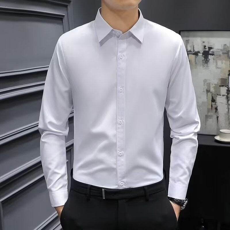 Men's long-sleeved formal dress shirt - Price Value Store