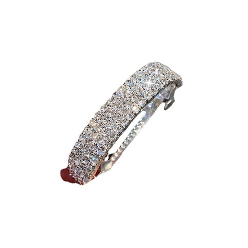 Diamond-encrusted hairpin at the back of the head for a stylish look - Price Value Store