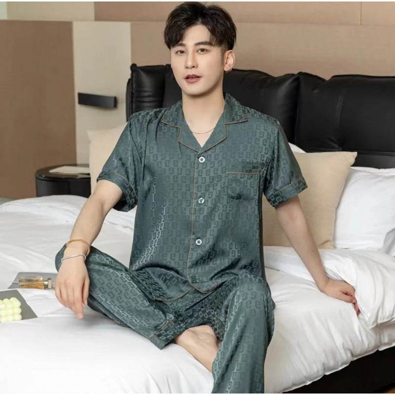 Sleepwear man's pure silk loose style - Price Value Store