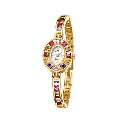 BS New HOT Watch Factory Direct Foreign trade chain watch gradient rainbow luxury women's watch a generation FA1681 - Price Value Store