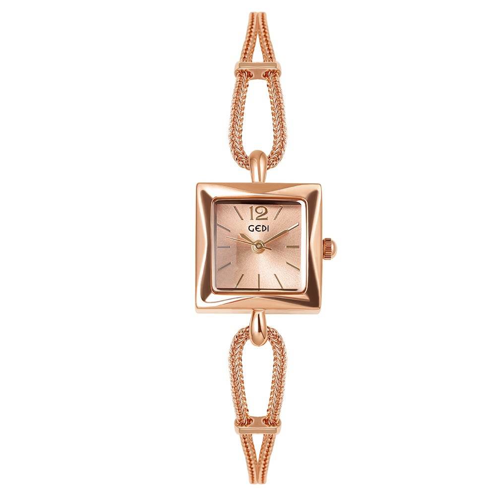 gedi vintage small sugar Cube Ladies' simple and elegant bracelet watch - Price Value Store