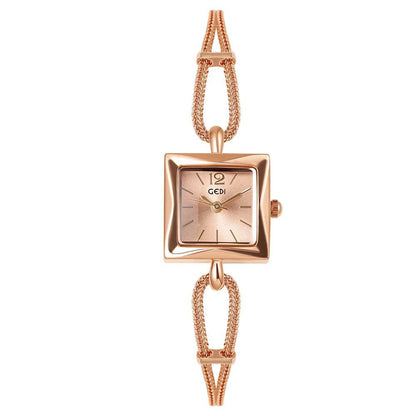 gedi vintage small sugar Cube Ladies' simple and elegant bracelet watch - Price Value Store