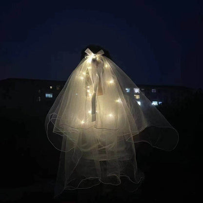 LED Light-Up Wedding Veil with Hair Clip for Women and Kids - Price Value Store