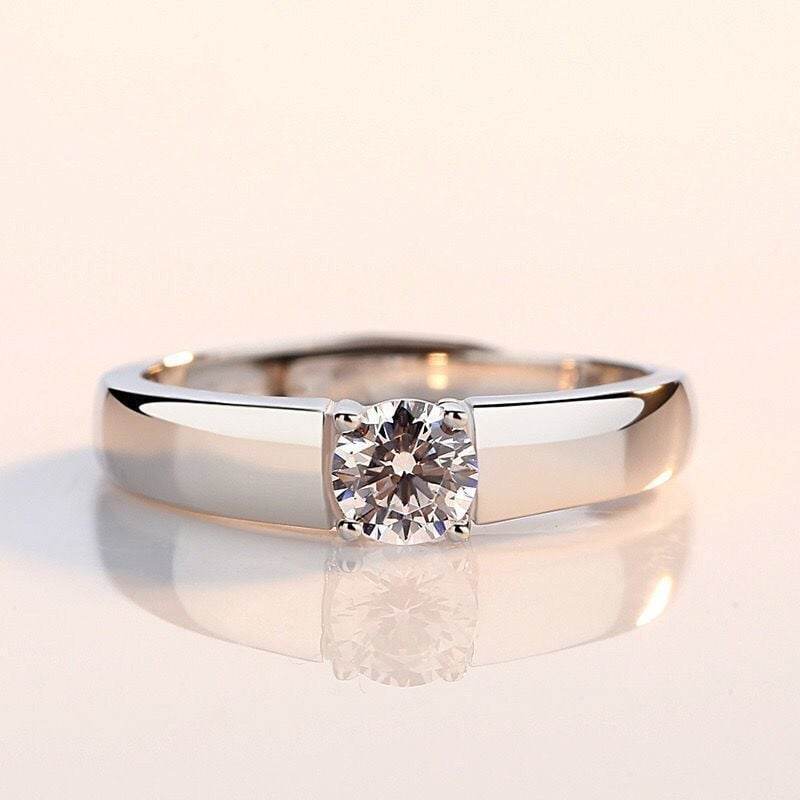 Deep as the Sea Six-claw Inlaid Zircon Ring Women's Fashion Opening Adjustable Couple Ring - Price Value Store