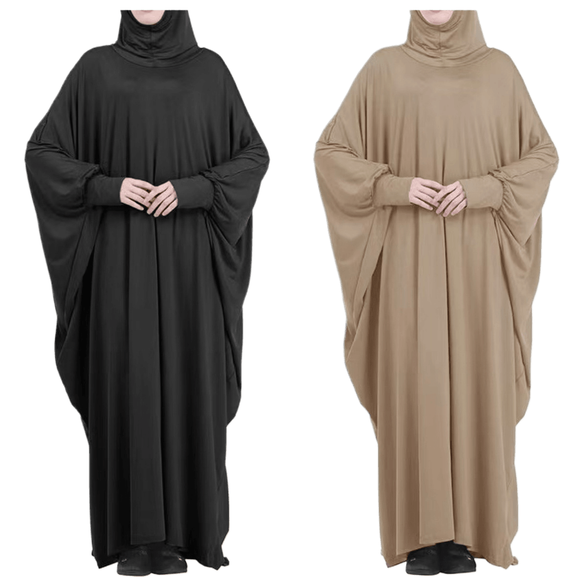 Hooded bat-sleeved dress - Price Value Store