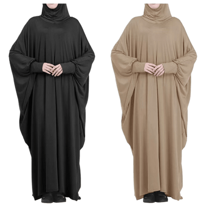 Hooded bat-sleeved dress - Price Value Store