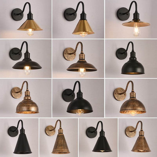 American style loft Industrial Wind bedside wall lamp Villa courtyard outdoor wall lamp restaurant bar decorative lighting fixtures - Price Value Store