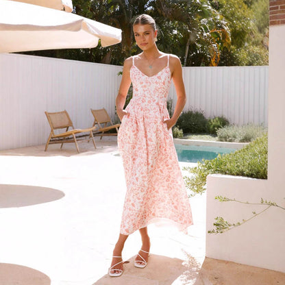 V-necked strapless long dress - Price Value Store