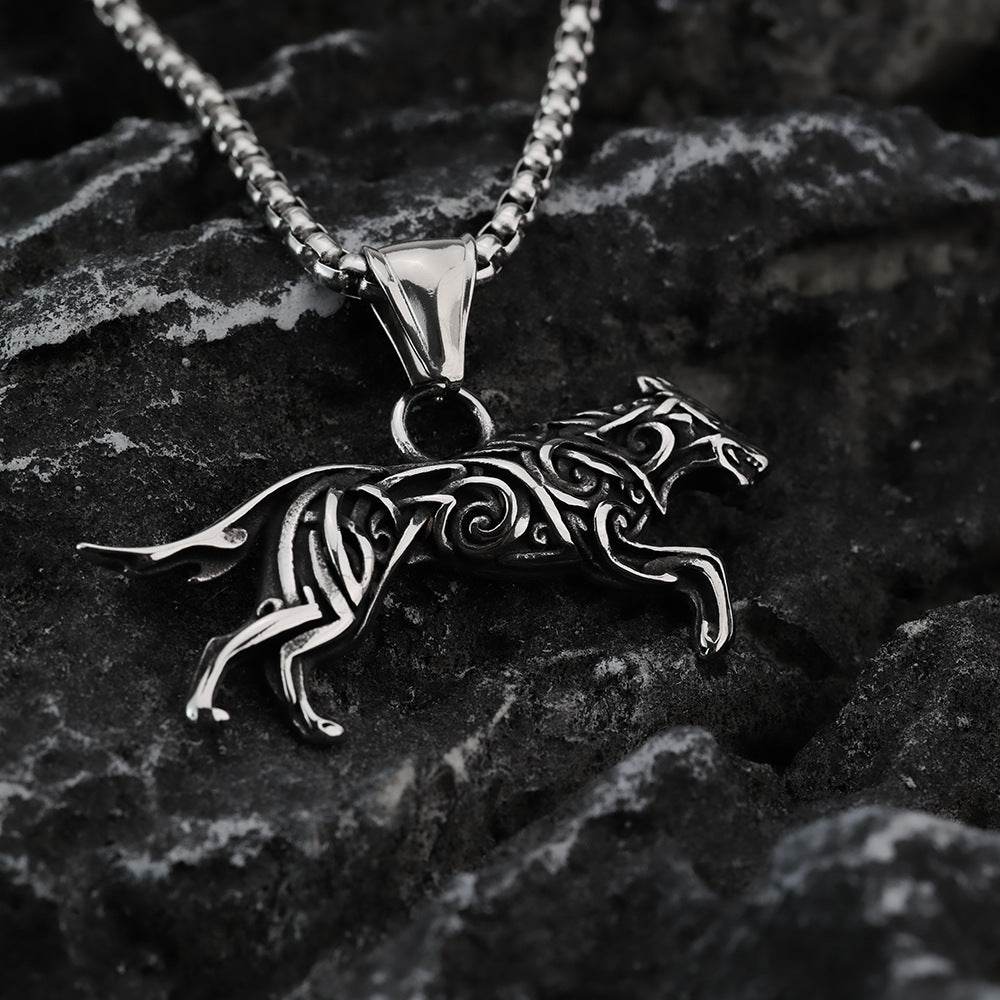Men's titanium and steel pendant - Price Value Store