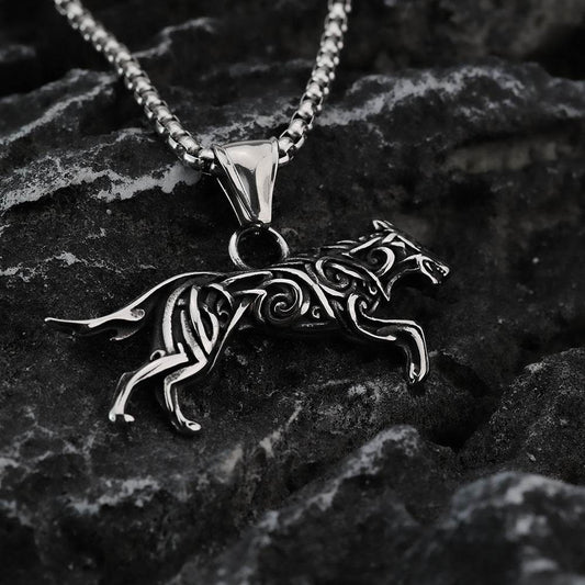 Men's titanium and steel pendant - Price Value Store