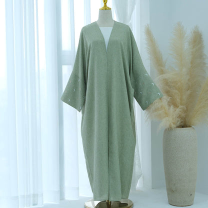 Embroidered elegant cardigan robe - Price Value Store