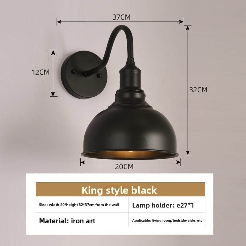 American style loft Industrial Wind bedside wall lamp Villa courtyard outdoor wall lamp restaurant bar decorative lighting fixtures - Price Value Store